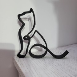 Figura Decorativa Minimalista de Gato