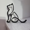 Figura Decorativa Minimalista de Gato