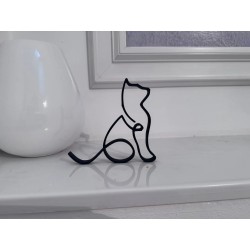 Figura Decorativa Minimalista de Gato