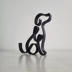 Figura Decorativa Minimalista de Perro