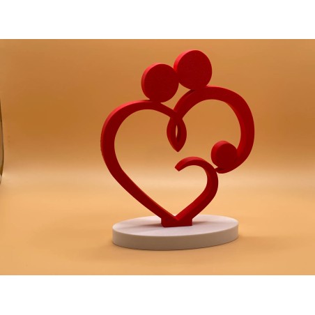 Escultura Minimalista de Amor Familiar