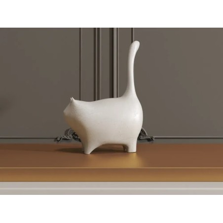 Escultura Minimalista de Gato – Decoración Elegante