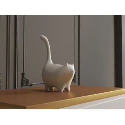 Escultura Minimalista de Gato – Decoración Elegante