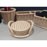 Set de 6 Posavasos con Apariencia Tejida y Base Organizadora